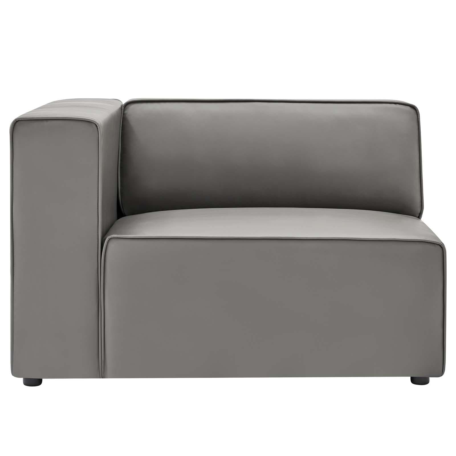 Modway Furniture Modern Mingle Vegan Leather 2-Piece Sectional Sofa Loveseat - EEI-4788