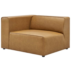 Modway Furniture Modern Mingle Vegan Leather 2-Piece Sectional Sofa Loveseat - EEI-4788