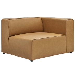 Modway Furniture Modern Mingle Vegan Leather 2-Piece Sectional Sofa Loveseat - EEI-4788