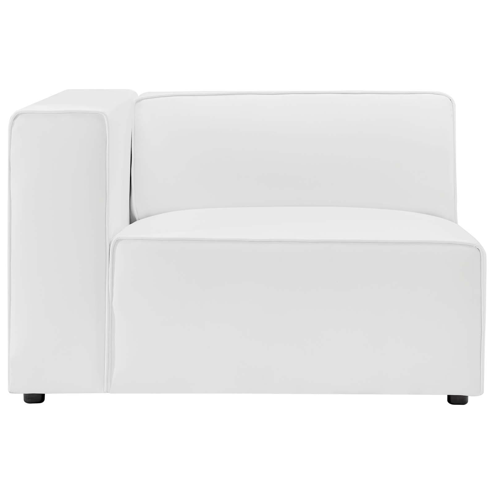 Modway Furniture Modern Mingle Vegan Leather 2-Piece Sectional Sofa Loveseat - EEI-4788