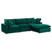 Modway Furniture Modern Commix Down Filled Overstuffed Performance Velvet 4-Piece Sectional Sofa - EEI-4818