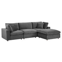 Modway Furniture Modern Commix Down Filled Overstuffed Performance Velvet 4-Piece Sectional Sofa - EEI-4818