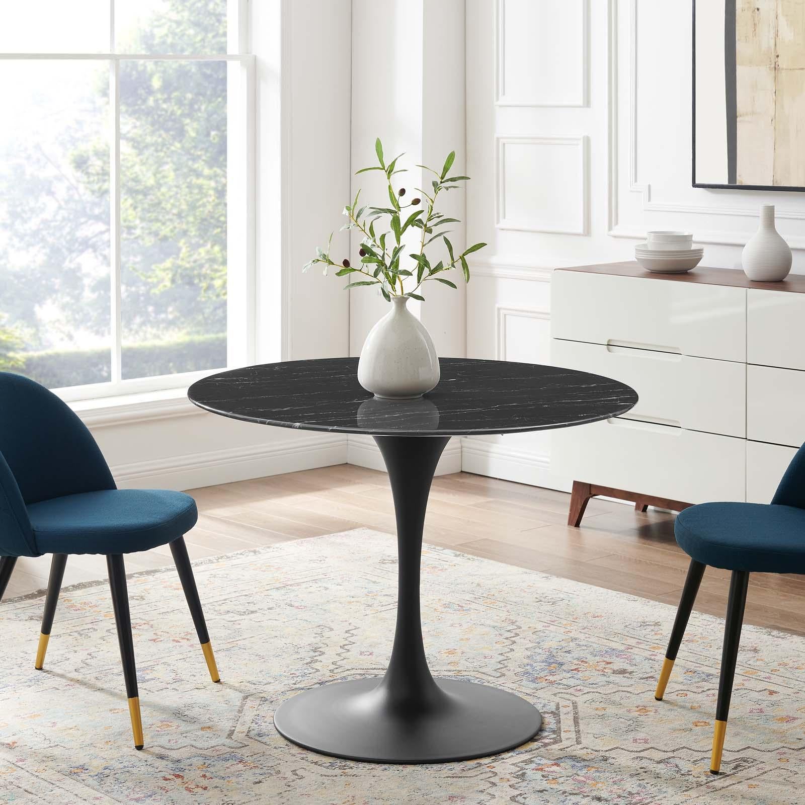 Modway Furniture Modern Lippa 40" Artificial Marble Dining Table - EEI-4876