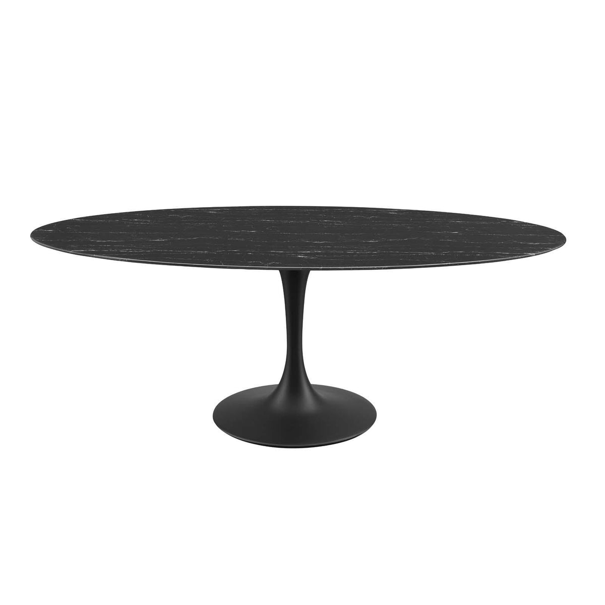 Modway Furniture Modern Lippa 78" Oval Artificial Marble Dining Table - EEI-4889