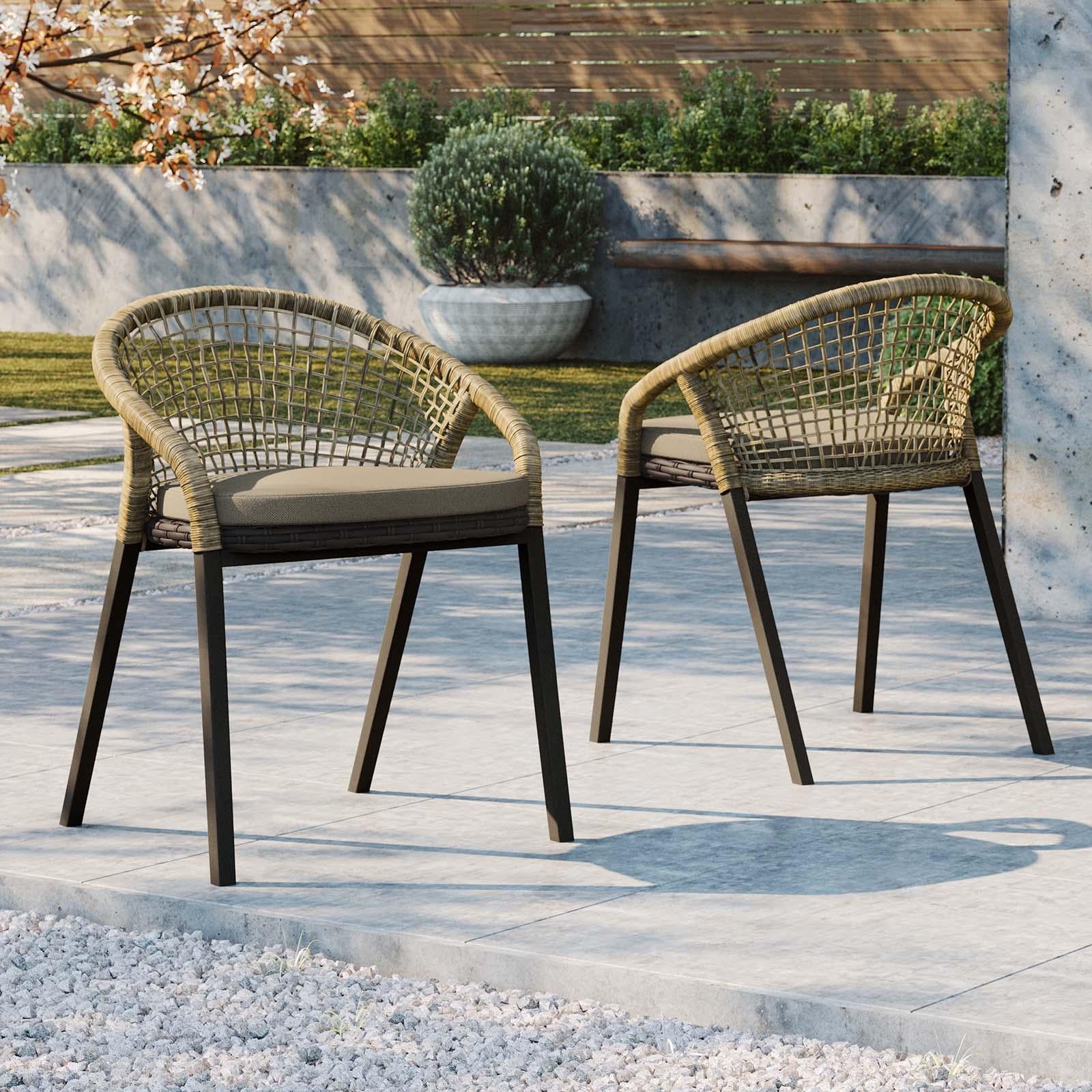 Modway Furniture Modern Meadow Outdoor Patio Dining Chairs Set of 2 - EEI-4995