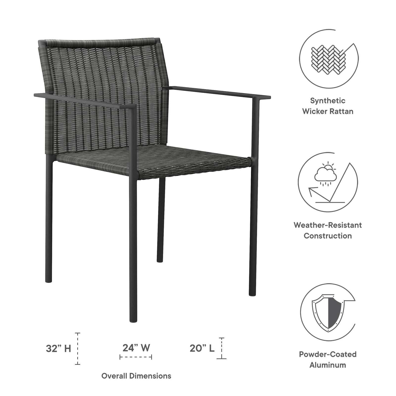 Modway Furniture Modern Lagoon Outdoor Patio Dining Armchairs Set of 2 - EEI-5041