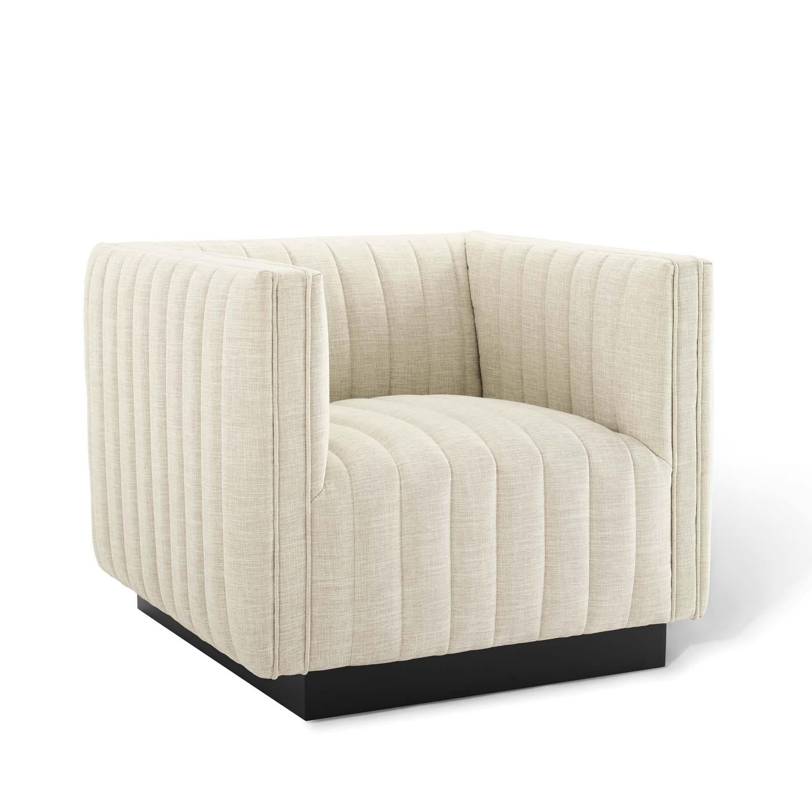 Modway Furniture Modern Conjure Tufted Armchair Upholstered Fabric Set of 2 - EEI-5045