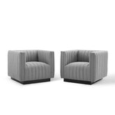 Modway Furniture Modern Conjure Tufted Armchair Upholstered Fabric Set of 2 - EEI-5045