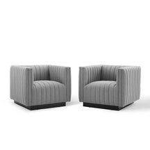 Modway Furniture Modern Conjure Tufted Armchair Upholstered Fabric Set of 2 - EEI-5045