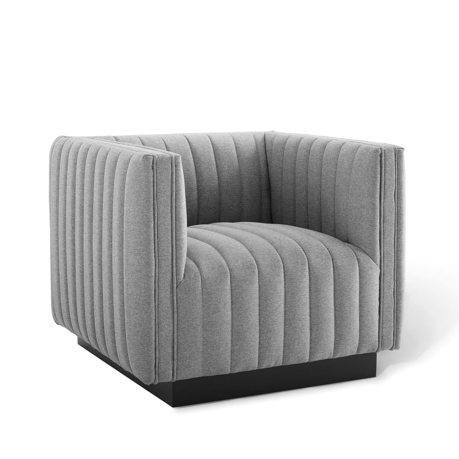 Modway Furniture Modern Conjure Tufted Armchair Upholstered Fabric Set of 2 - EEI-5045