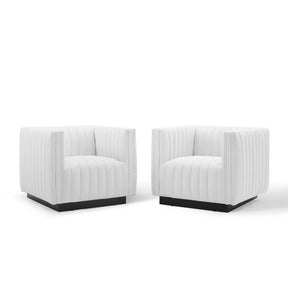 Modway Furniture Modern Conjure Tufted Armchair Upholstered Fabric Set of 2 - EEI-5045