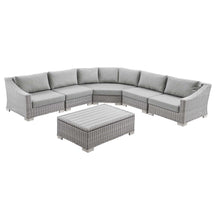 Modway Furniture Modern Conway Outdoor Patio Wicker Rattan 6-Piece Sectional Sofa Furniture Set - EEI-5094