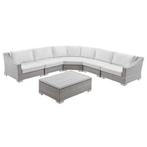 Modway Furniture Modern Conway Outdoor Patio Wicker Rattan 6-Piece Sectional Sofa Furniture Set - EEI-5094