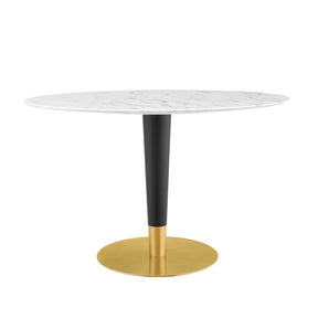 Modway Furniture Modern Zinque 48" Oval Artificial Marble Dining Table - EEI-5143