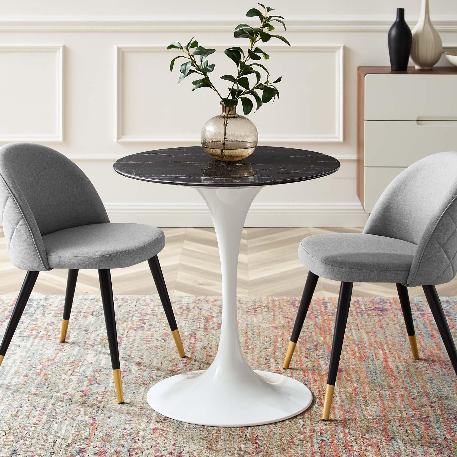 Modway Furniture Modern Lippa 28" Artificial Marble Dining Table - EEI-5167