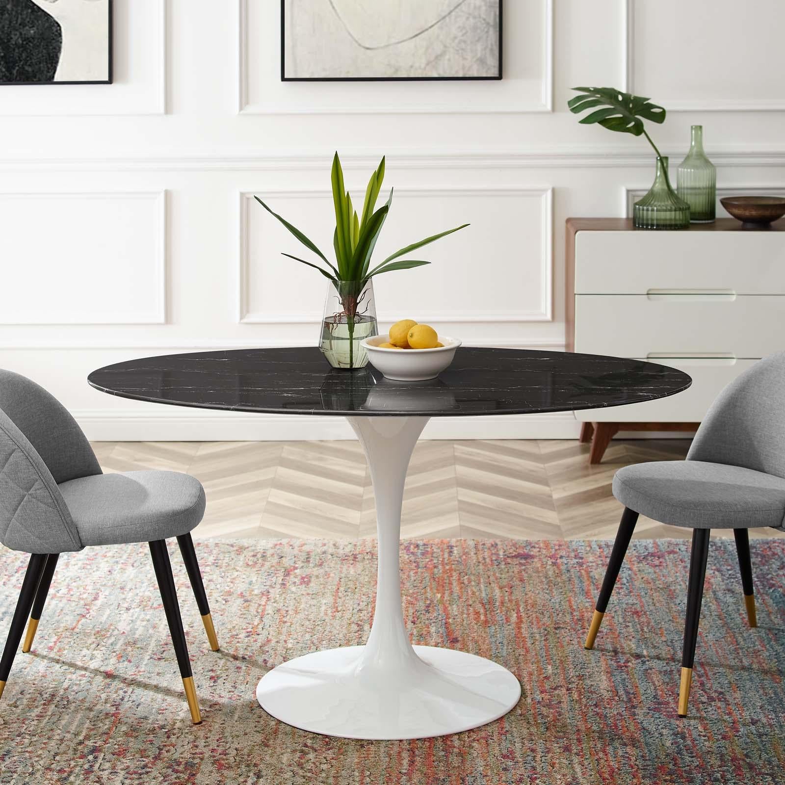 Modway Furniture Modern Lippa 54" Artificial Marble Dining Table - EEI-5185