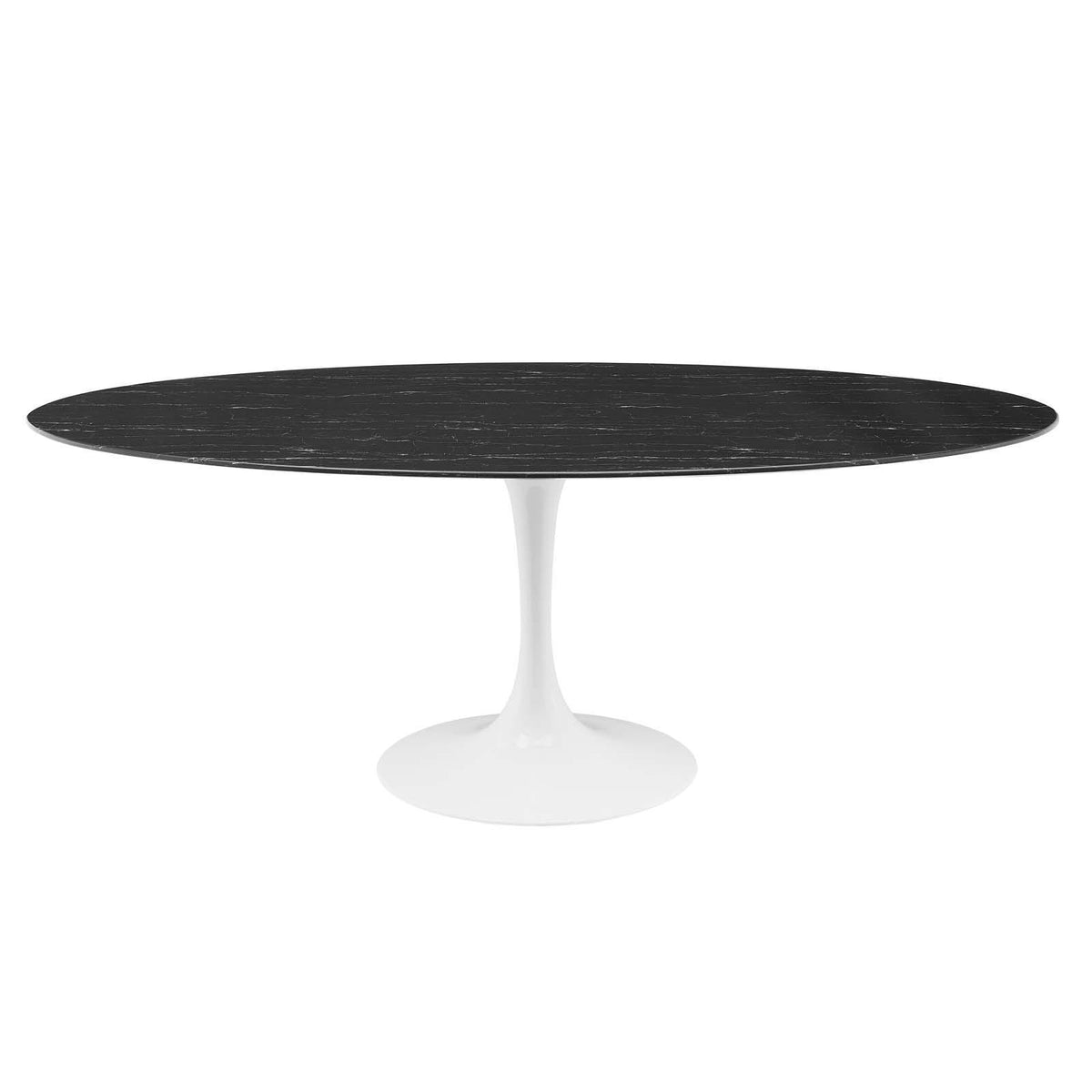 Modway Furniture Modern Lippa 78" Oval Artificial Marble Dining Table - EEI-5198