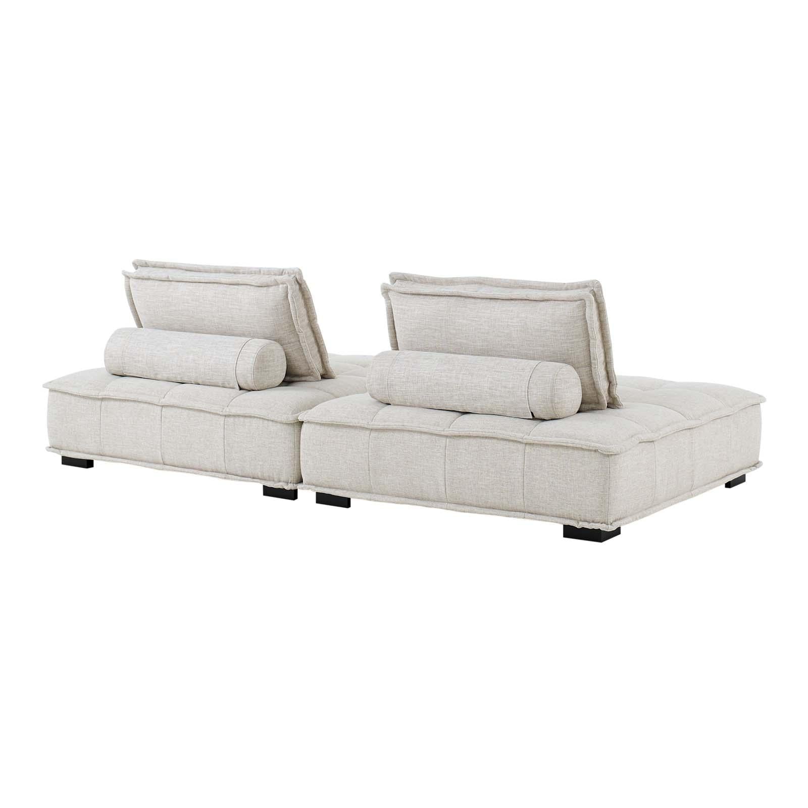 Modway Furniture Modern Saunter Tufted Fabric Fabric 2-Piece Loveseat - EEI-5204