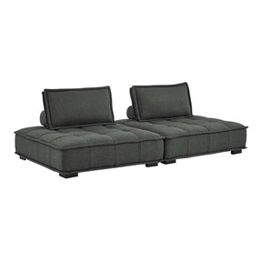 Modway Furniture Modern Saunter Tufted Fabric Fabric 2-Piece Loveseat - EEI-5204