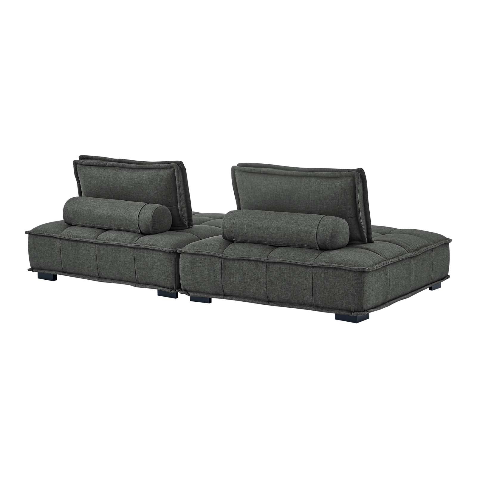 Modway Furniture Modern Saunter Tufted Fabric Fabric 2-Piece Loveseat - EEI-5204