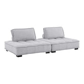 Modway Furniture Modern Saunter Tufted Fabric Fabric 2-Piece Loveseat - EEI-5204