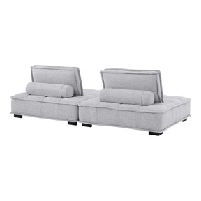 Modway Furniture Modern Saunter Tufted Fabric Fabric 2-Piece Loveseat - EEI-5204