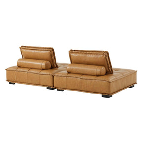 Modway Furniture Modern Saunter Tufted Vegan Leather Vegan Leather 2-Piece Loveseat - EEI-5205