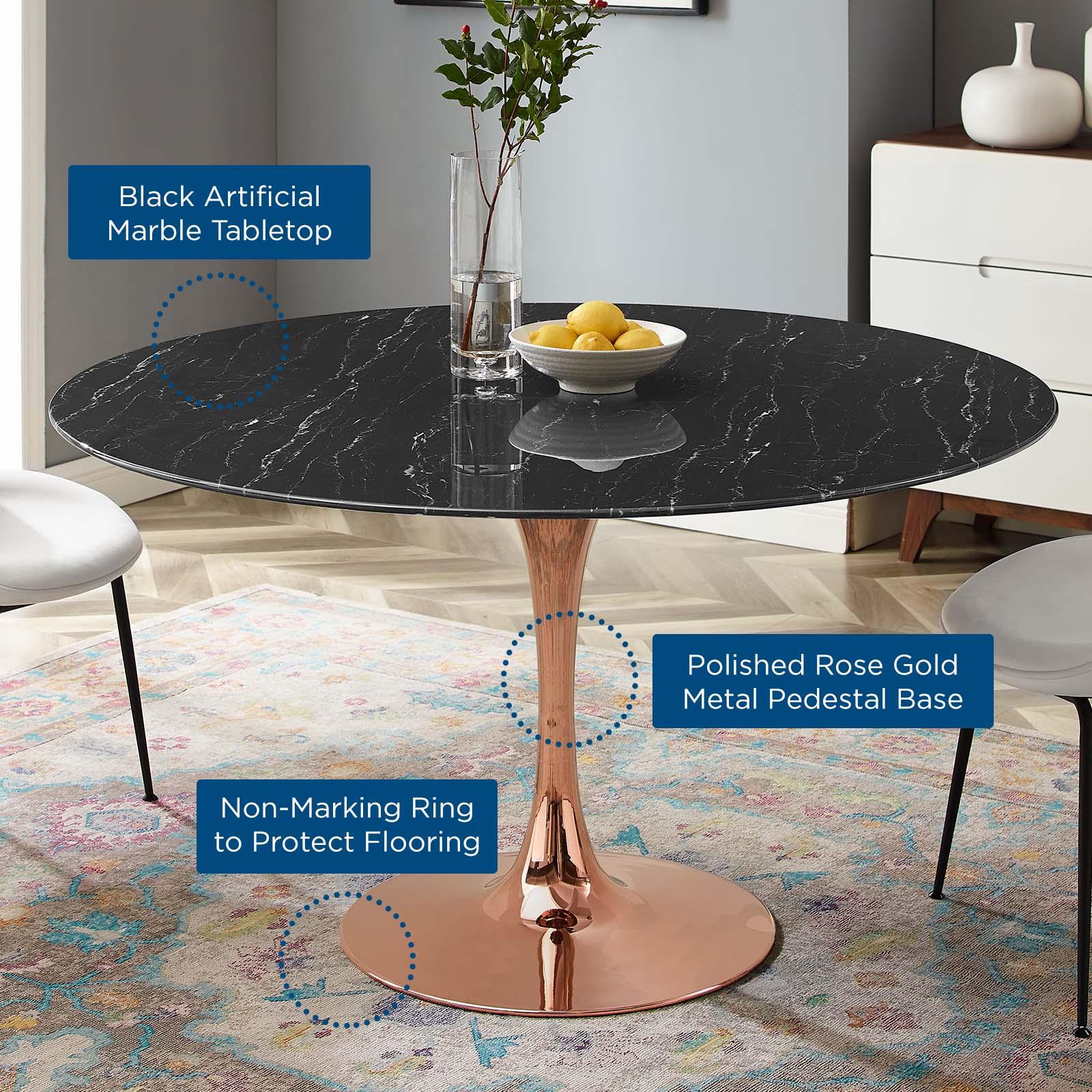 Modway Furniture Modern Lippa 54" Artificial Marble Dining Table - EEI-5273