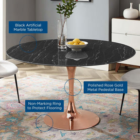 Modway Furniture Modern Lippa 54" Artificial Marble Dining Table - EEI-5273