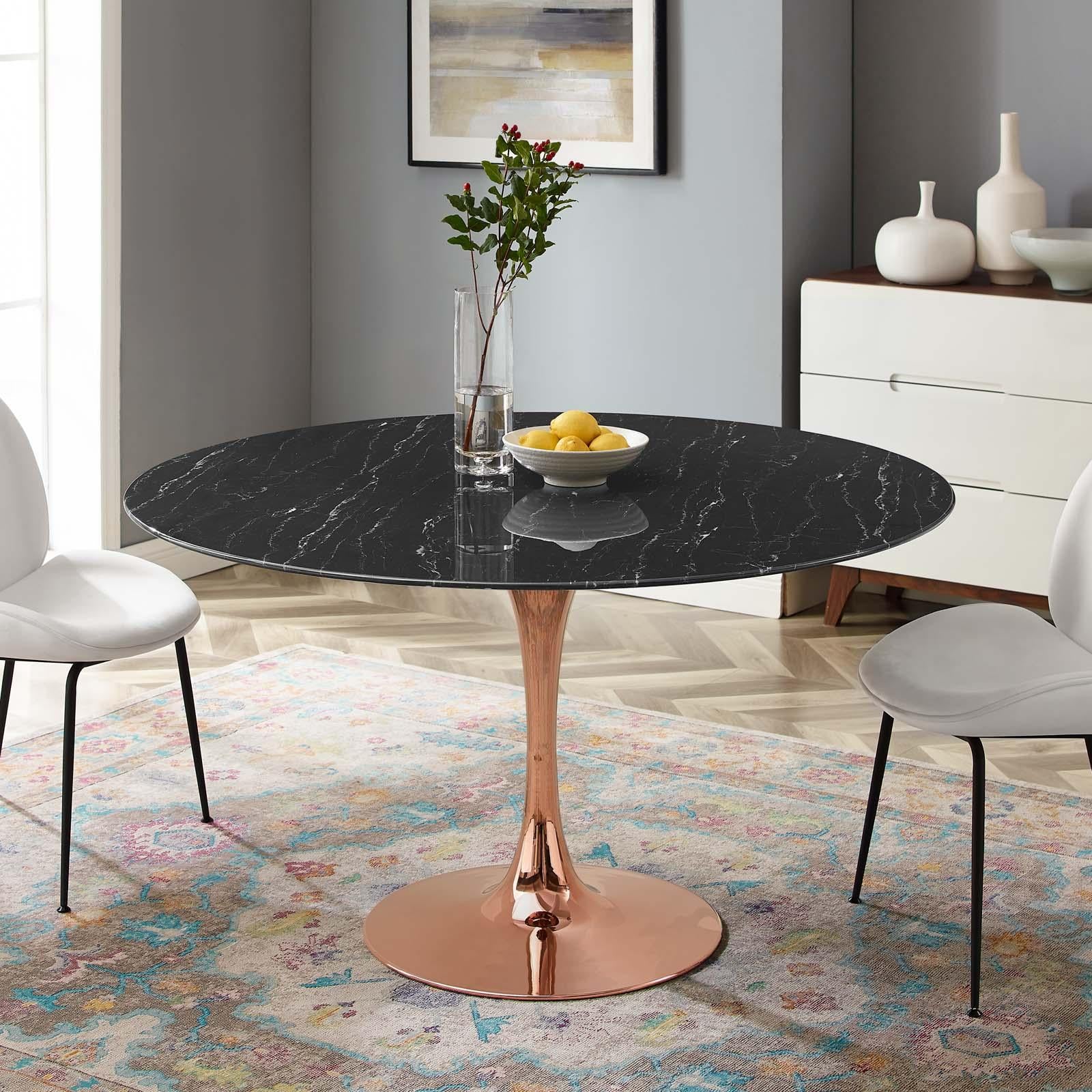 Modway Furniture Modern Lippa 54" Artificial Marble Dining Table - EEI-5273