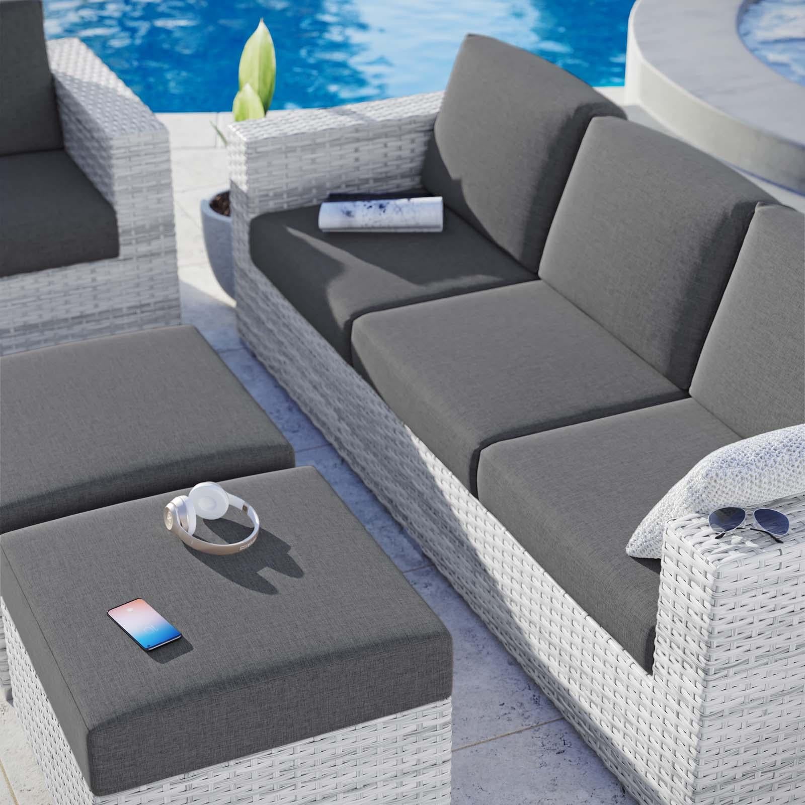 Modway Furniture Modern Convene 4-Piece Outdoor Patio Set - EEI-5451