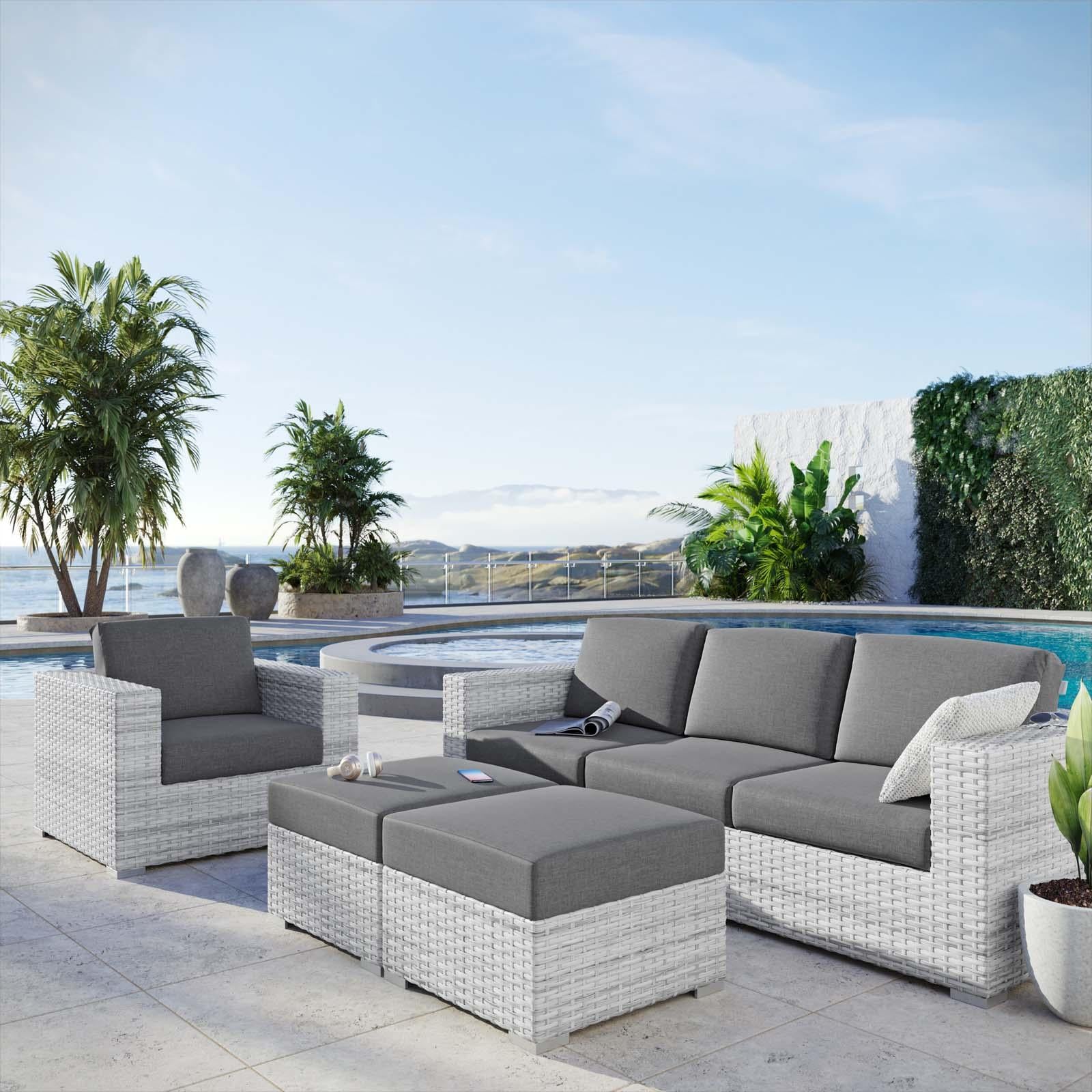 Modway Furniture Modern Convene 4-Piece Outdoor Patio Set - EEI-5451