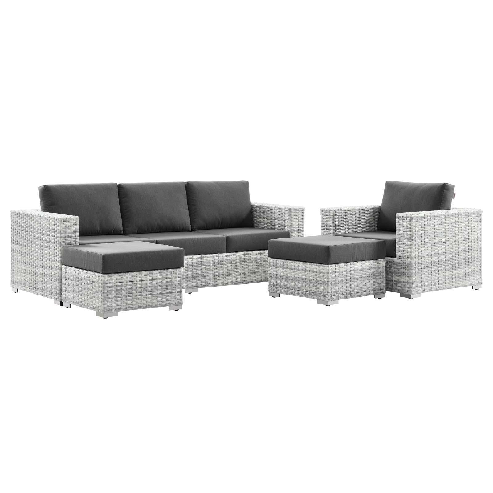 Modway Furniture Modern Convene 4-Piece Outdoor Patio Set - EEI-5451