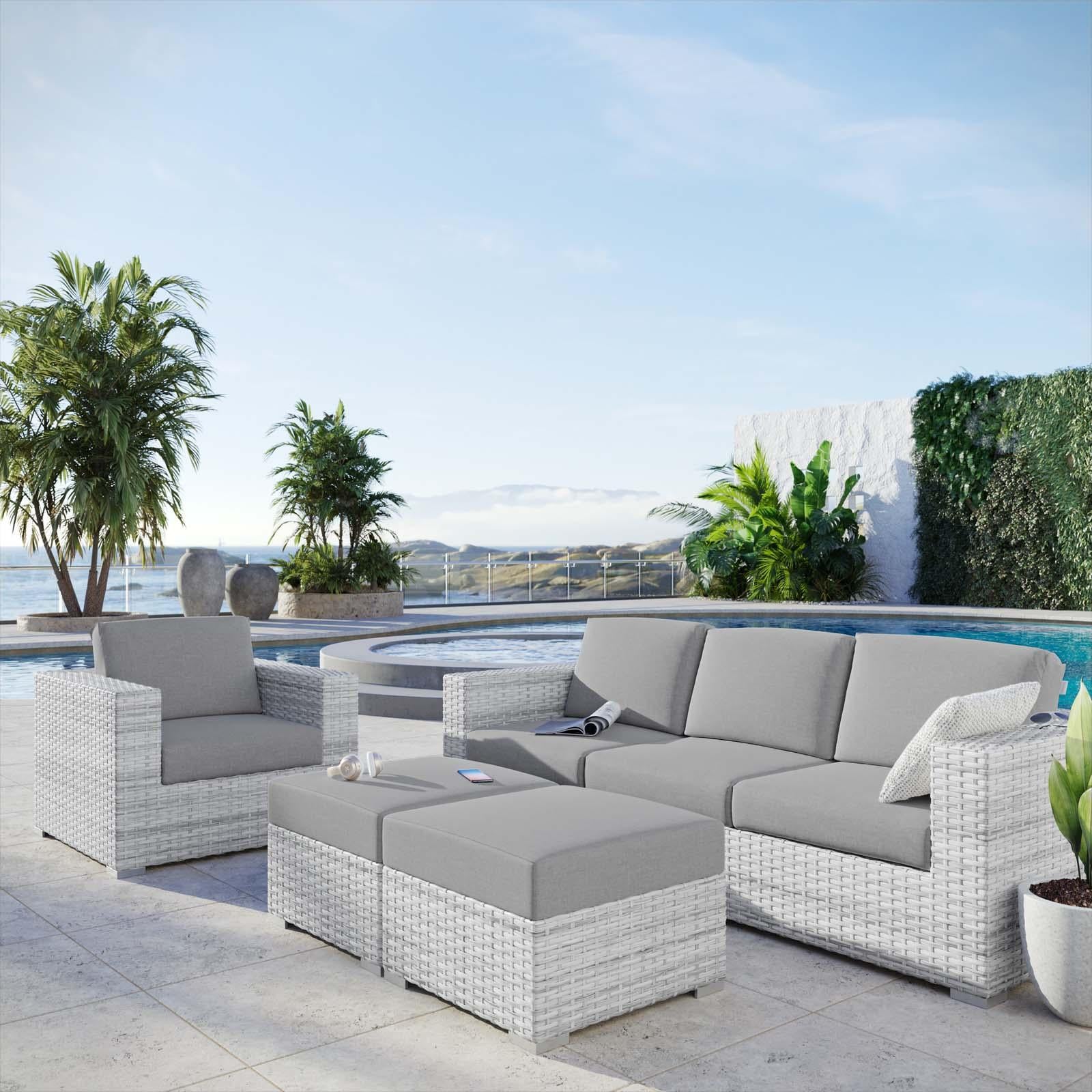 Modway Furniture Modern Convene 4-Piece Outdoor Patio Set - EEI-5451