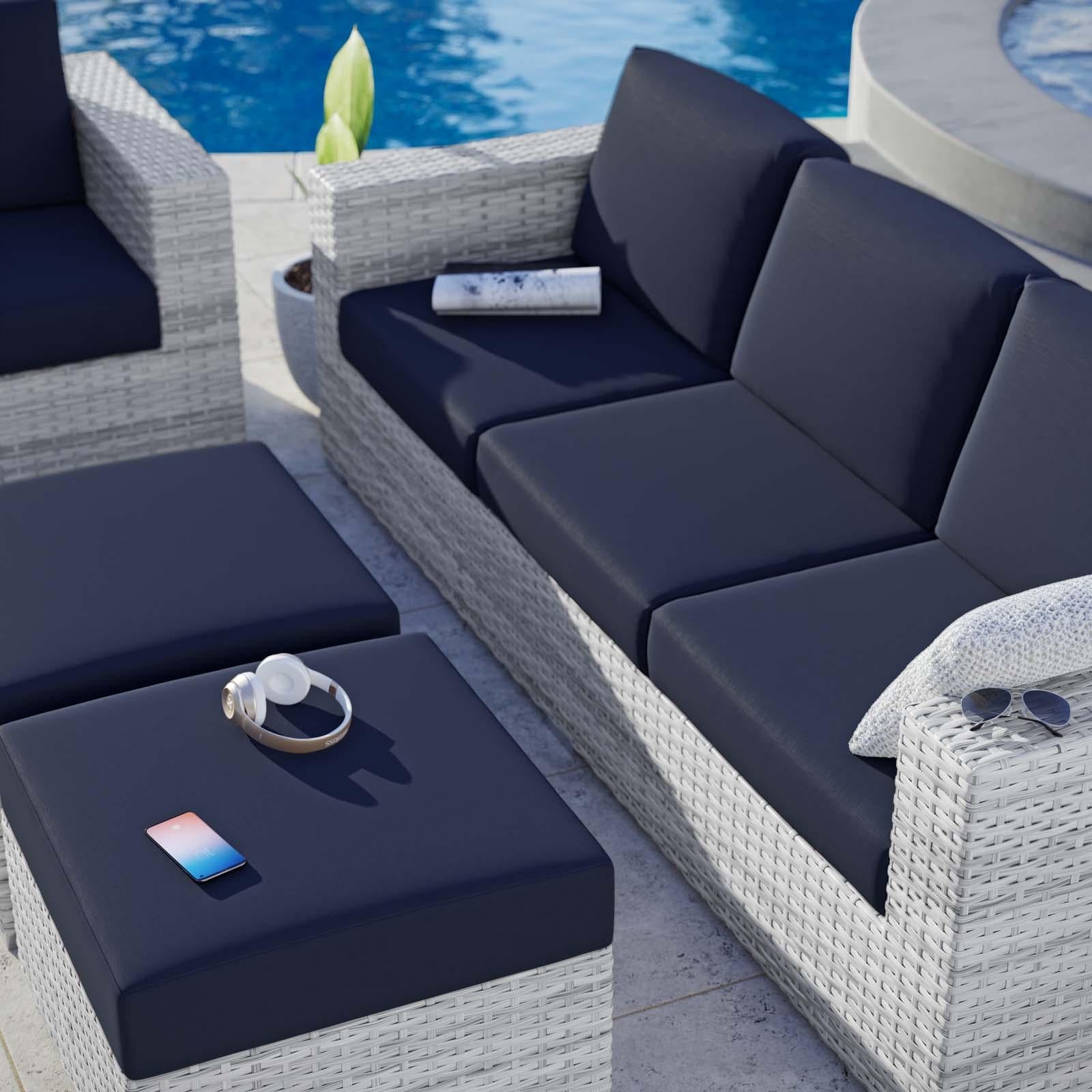 Modway Furniture Modern Convene 4-Piece Outdoor Patio Set - EEI-5451