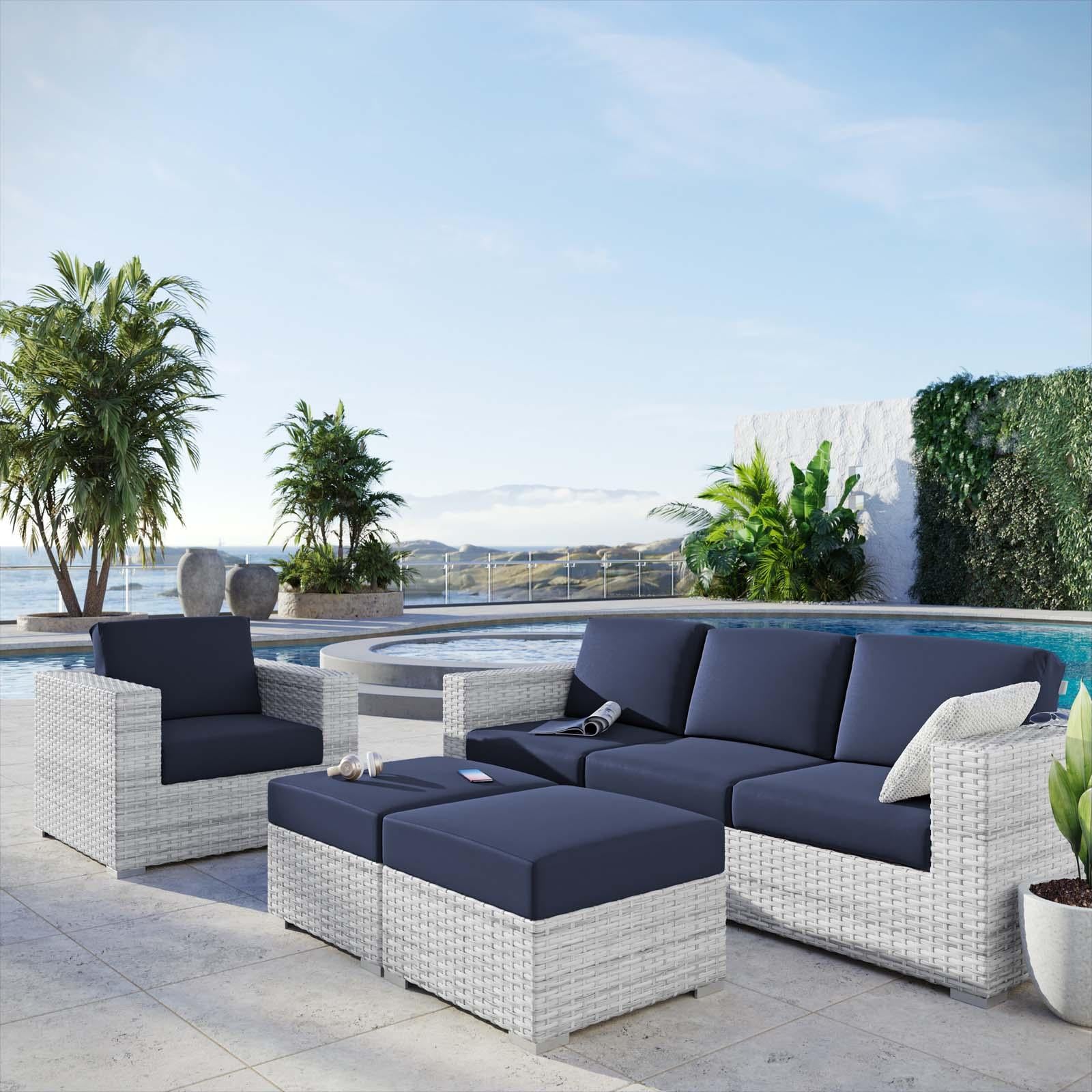 Modway Furniture Modern Convene 4-Piece Outdoor Patio Set - EEI-5451