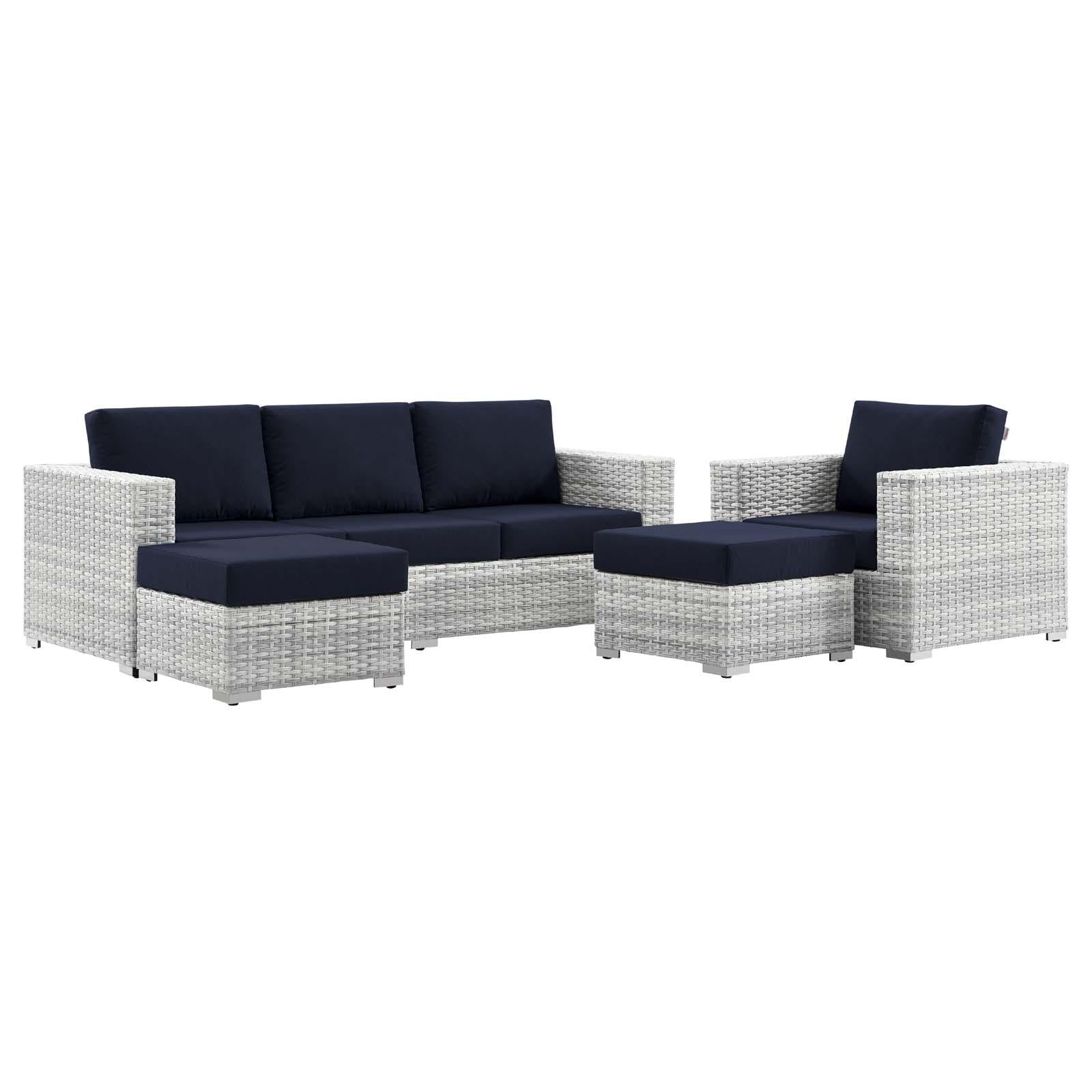 Modway Furniture Modern Convene 4-Piece Outdoor Patio Set - EEI-5451