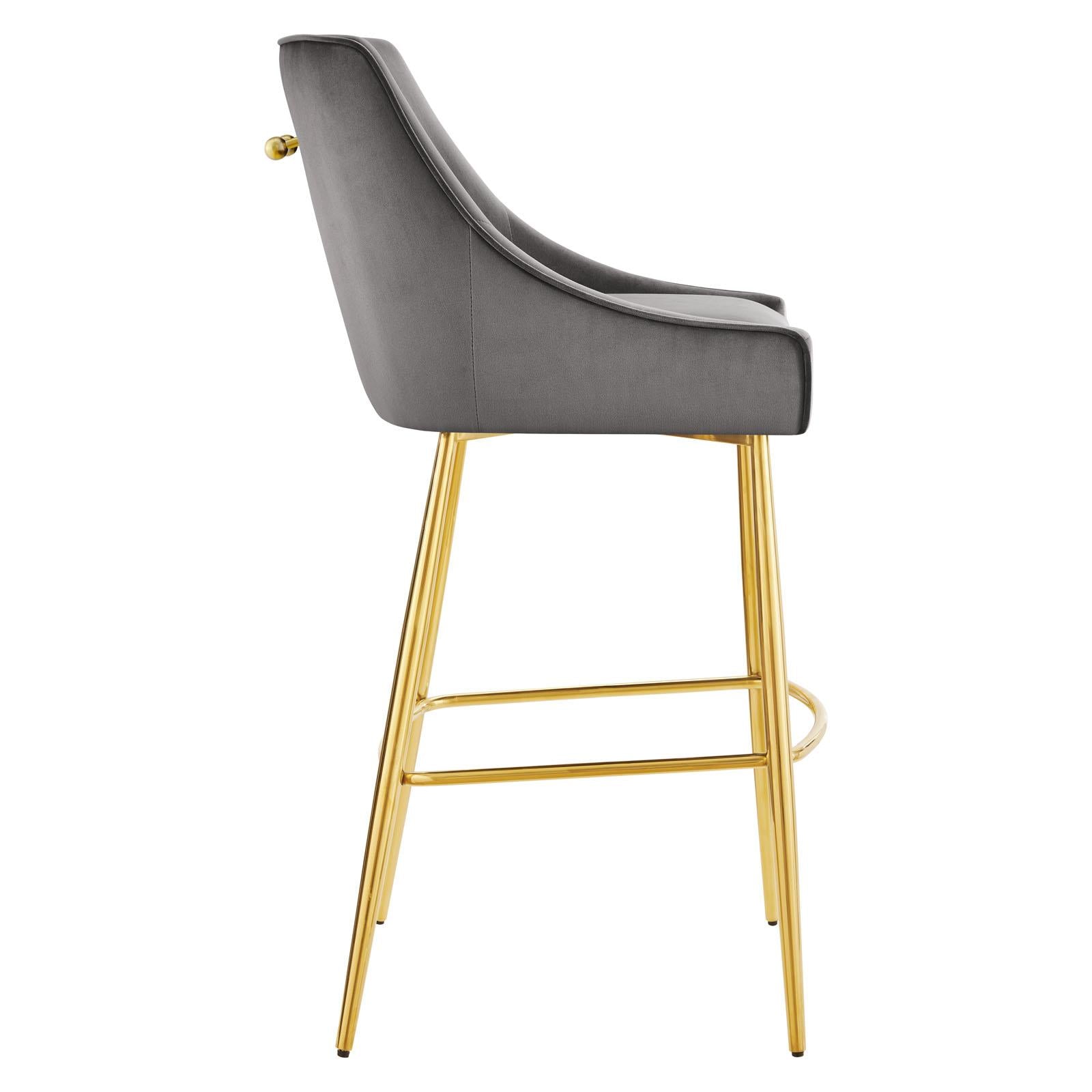 Modway Furniture Modern Discern Performance Velvet Bar Stool - EEI-5473