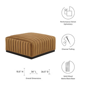 Modway Furniture Modern Conjure Channel Tufted Performance Velvet Ottoman - EEI-5500