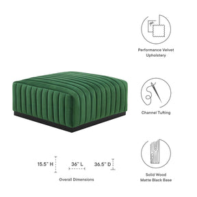 Modway Furniture Modern Conjure Channel Tufted Performance Velvet Ottoman - EEI-5500