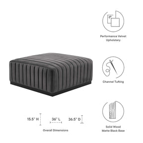 Modway Furniture Modern Conjure Channel Tufted Performance Velvet Ottoman - EEI-5500