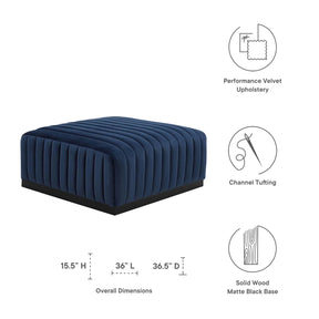 Modway Furniture Modern Conjure Channel Tufted Performance Velvet Ottoman - EEI-5500