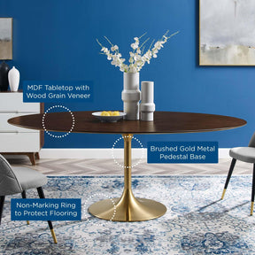 Modway Furniture Modern Lippa 78" Oval Wood Dining Table - EEI-5526