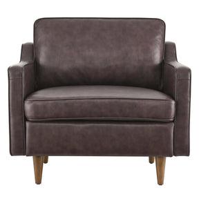 Modway Furniture Modern Impart Genuine Leather Armchair - EEI-5555