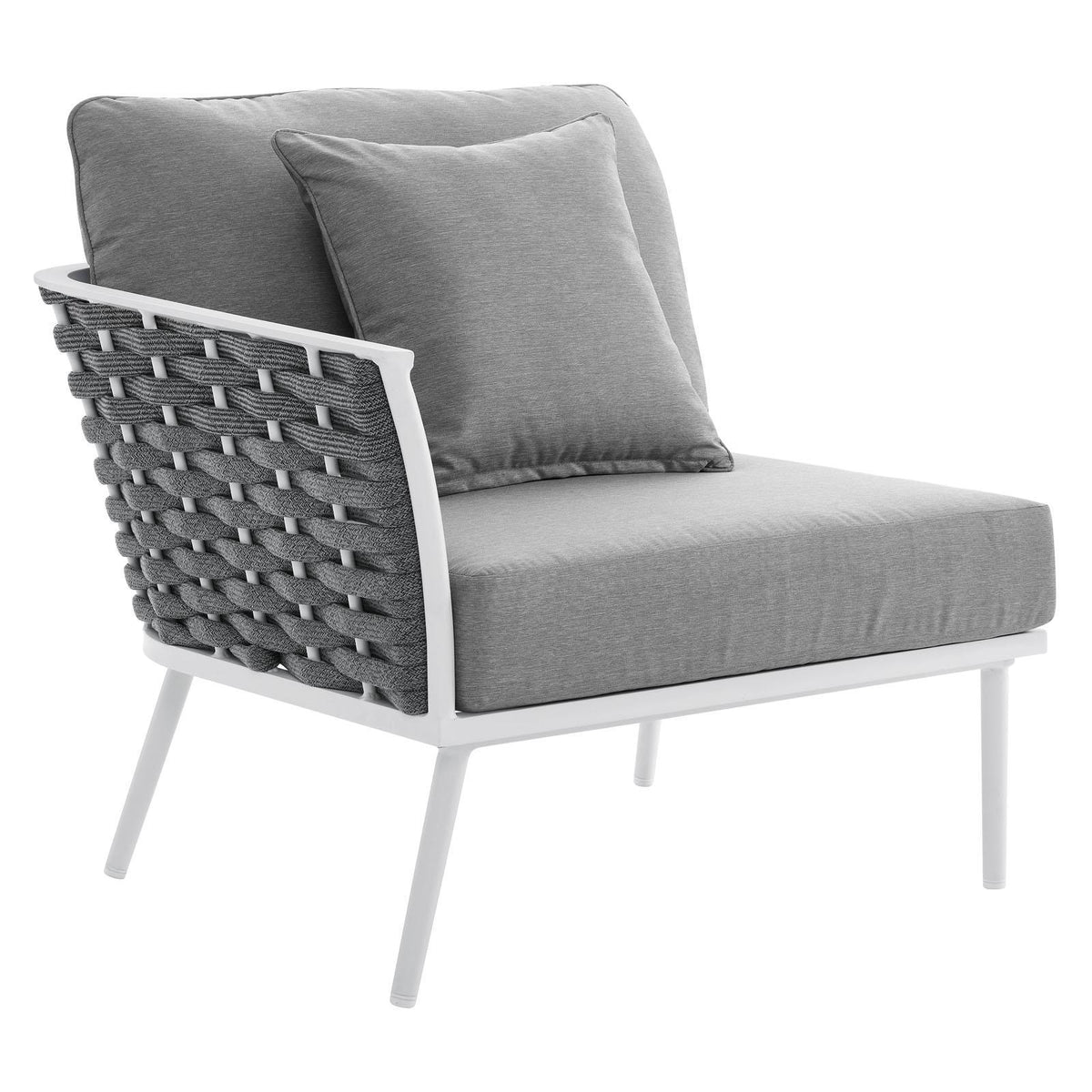 Modway Furniture Modern Stance Outdoor Patio Aluminum Left-Facing Armchair - EEI-5565