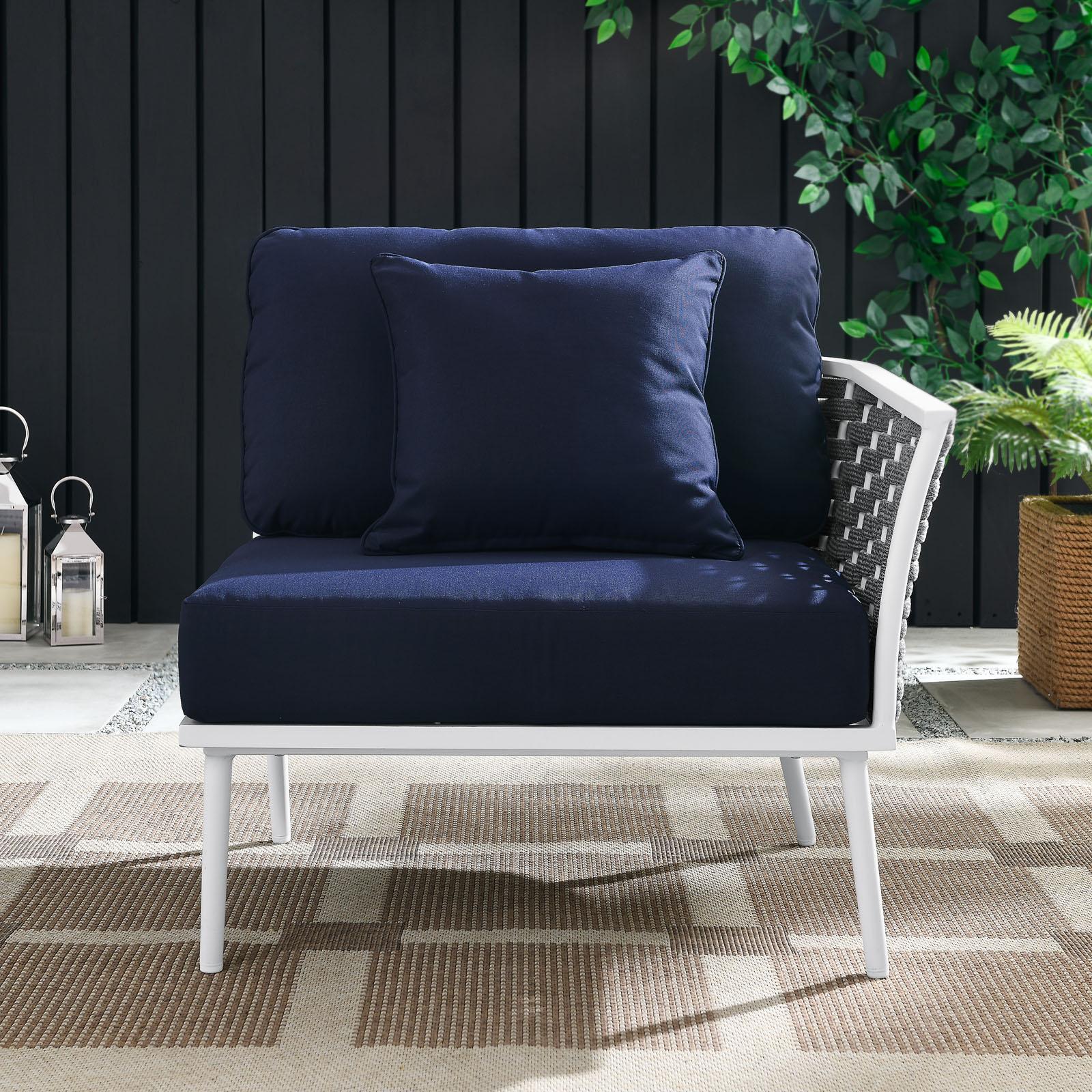 Modway Furniture Modern Stance Outdoor Patio Aluminum Right-Facing Armchair - EEI-5566