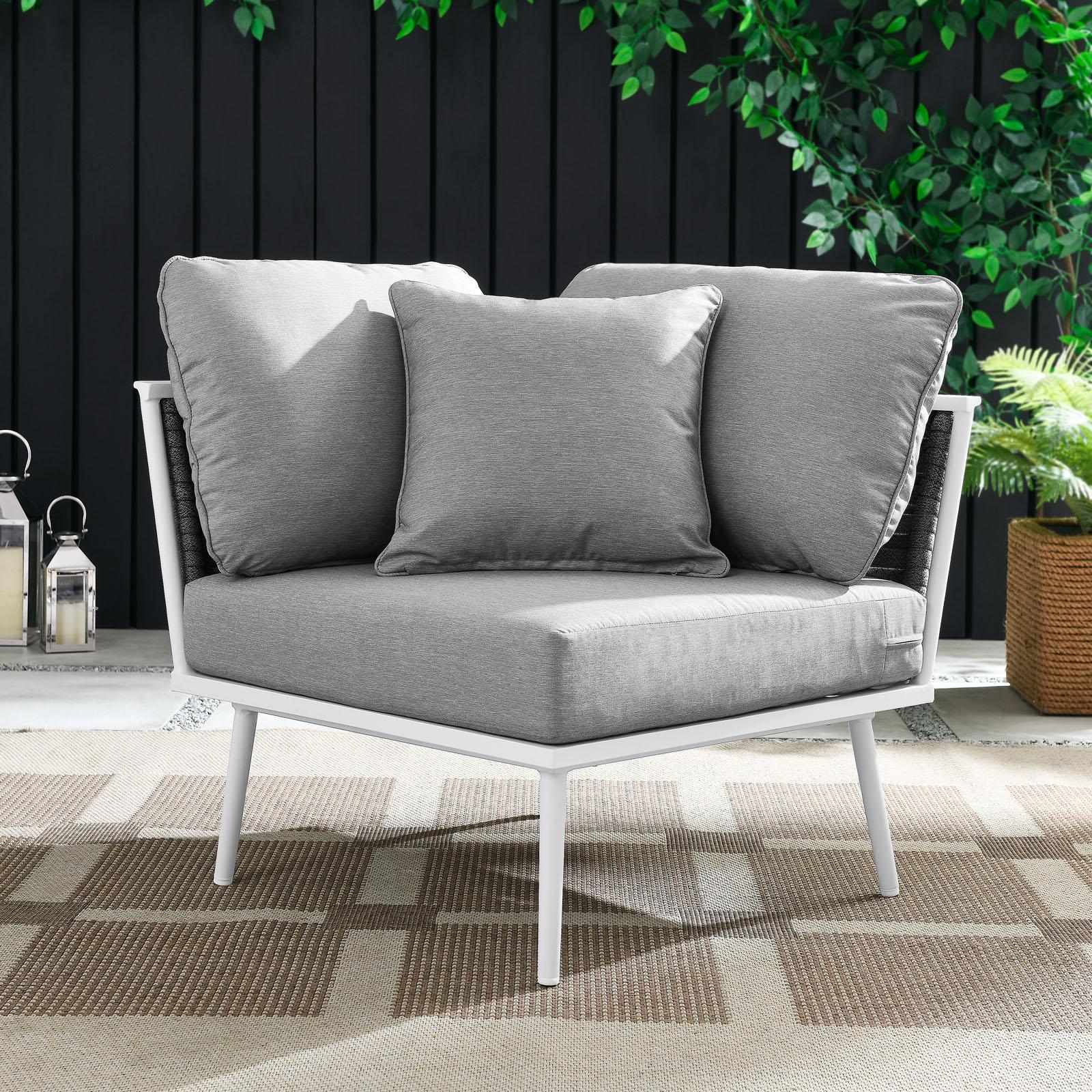 Modway Furniture Modern Stance Outdoor Patio Aluminum Corner Chair - EEI-5567