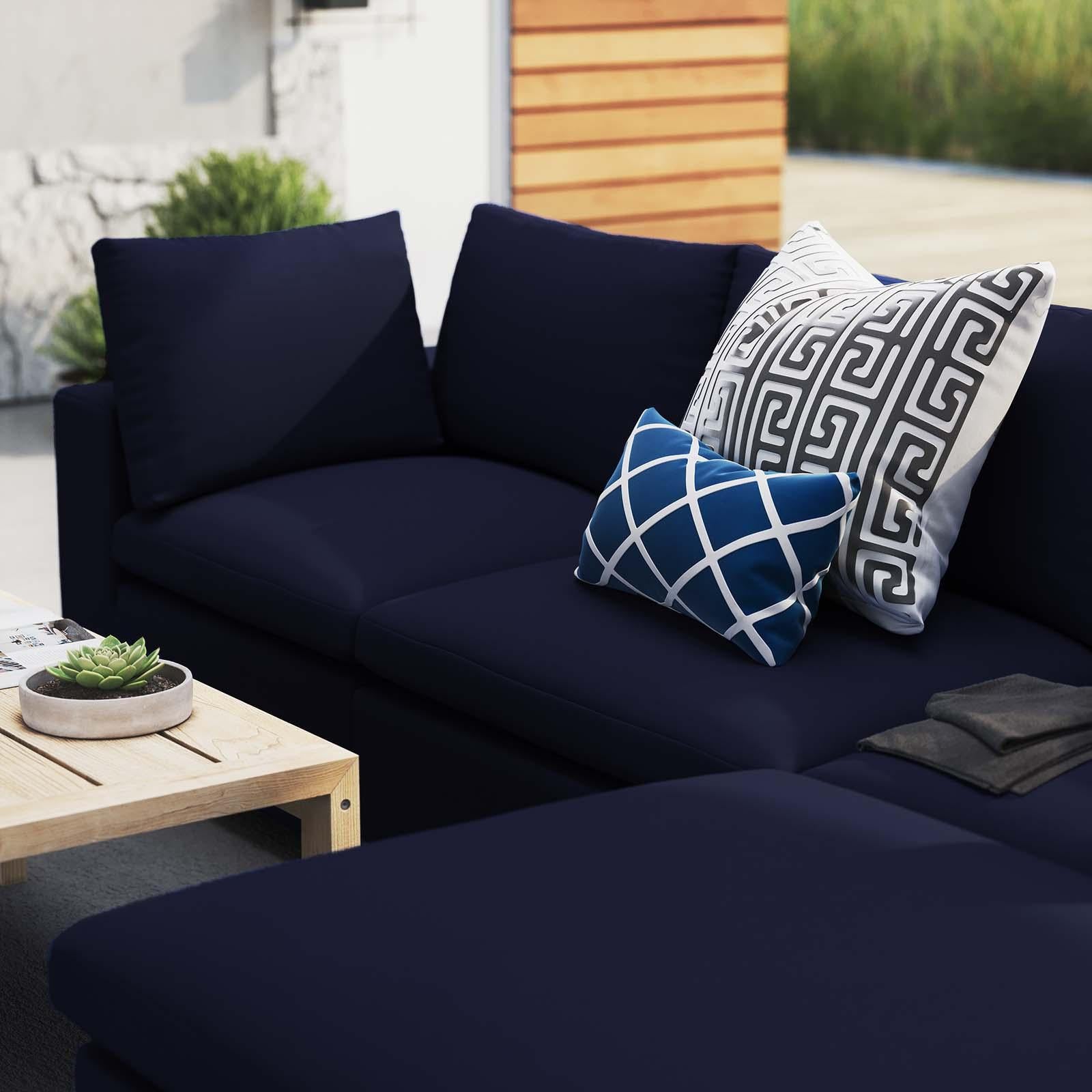 Modway Furniture Modern Commix 4-Piece Sunbrella® Outdoor Patio Sectional Sofa - EEI-5581