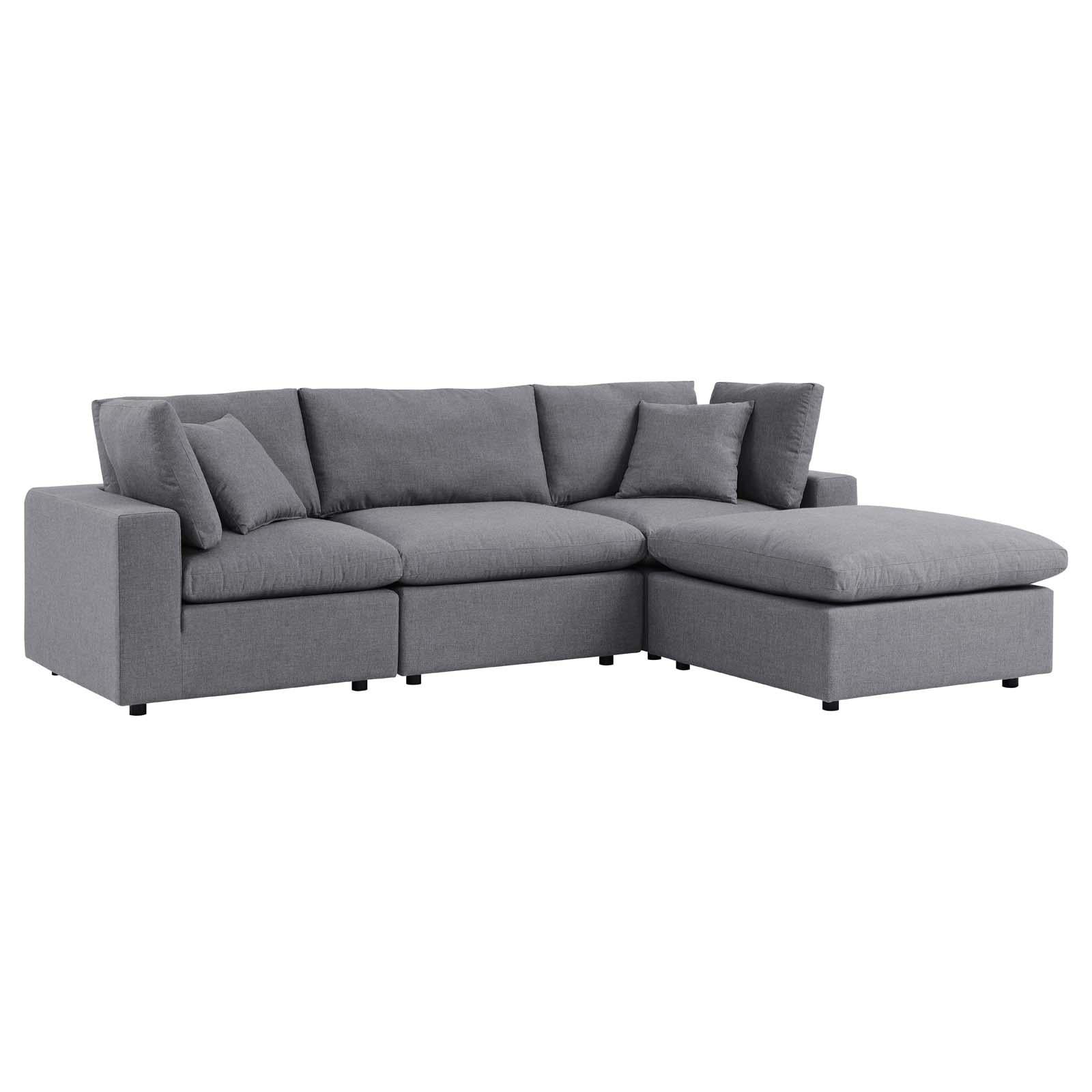 Modway Furniture Modern Commix 4-Piece Sunbrella® Outdoor Patio Sectional Sofa - EEI-5581