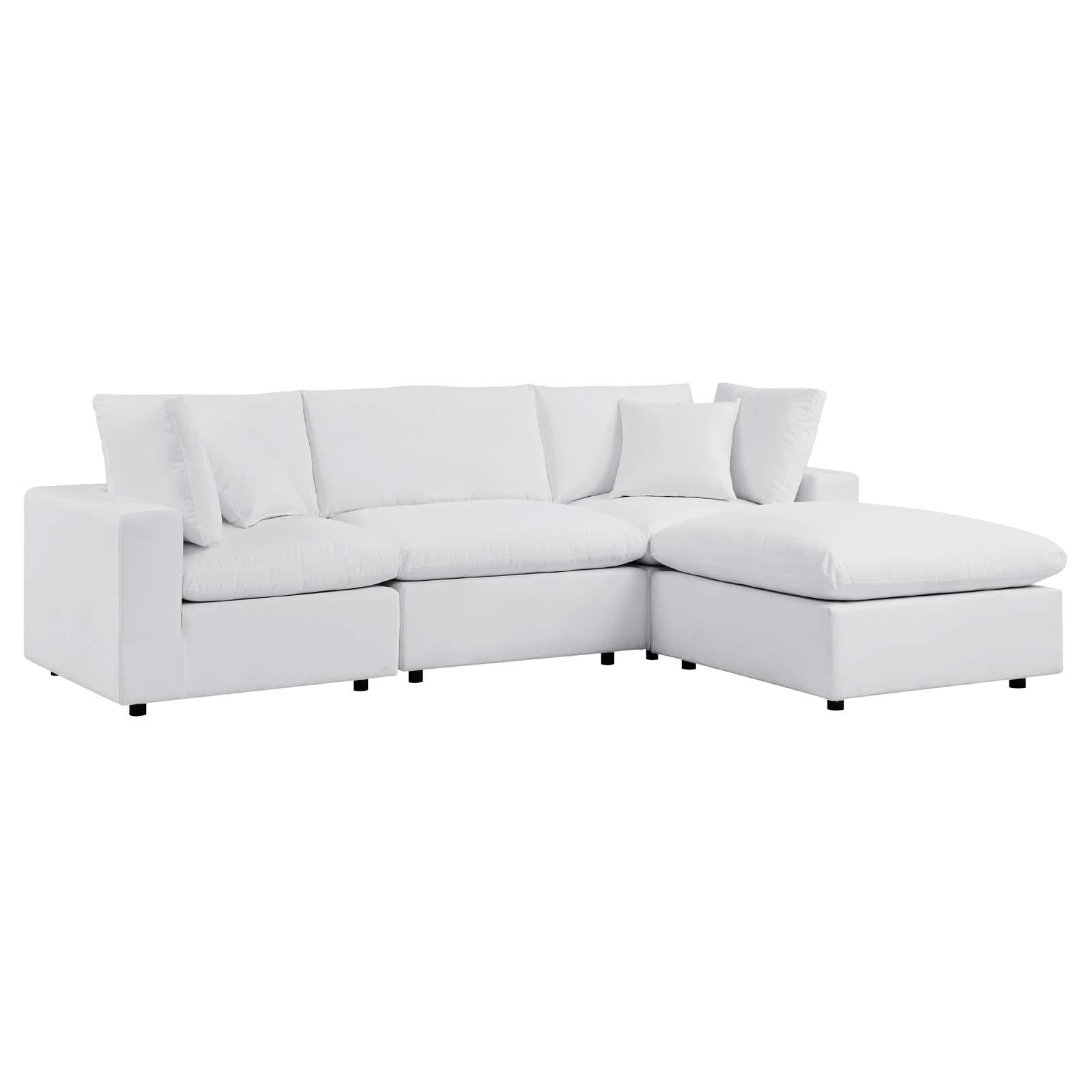 Modway Furniture Modern Commix 4-Piece Sunbrella® Outdoor Patio Sectional Sofa - EEI-5581